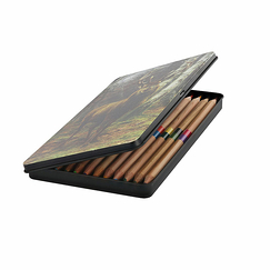 Box of 12 duo colouring pencils - Rosa Bonheur - The King of the Forest
