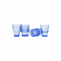 Set de 4 verres empilables Koifish - Bleu - Doiy