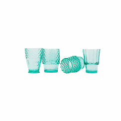 Set of 4 stackable glasses Koifish - Mint green - Doiy