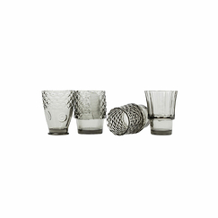 Set of 4 stackable glasses Koifish - Warm grey - Doiy