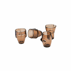 Set of 4 stackable glasses Body - Brown - Doiy