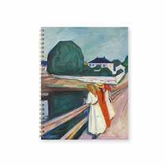 Spiral notebook Edvard Munch - Girls on the Bridge