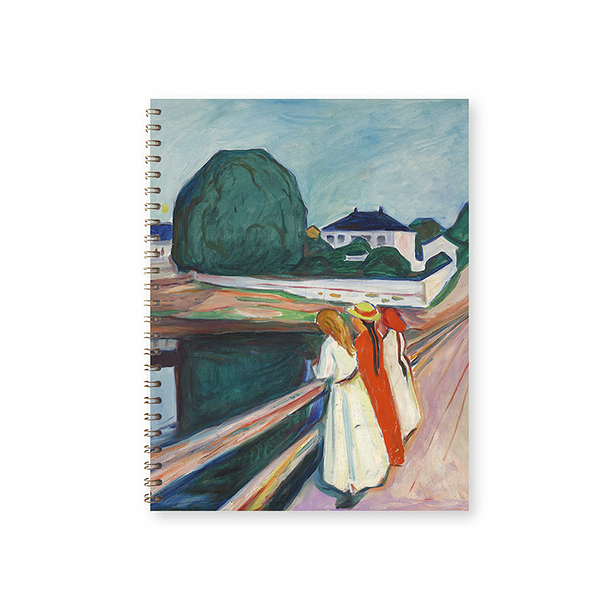 Cahier à spirale Edvard Munch - Les Jeunes Filles sur le pont