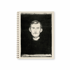 Cahier à spirale Edvard Munch - Autoportrait au bras de squelette, 1895