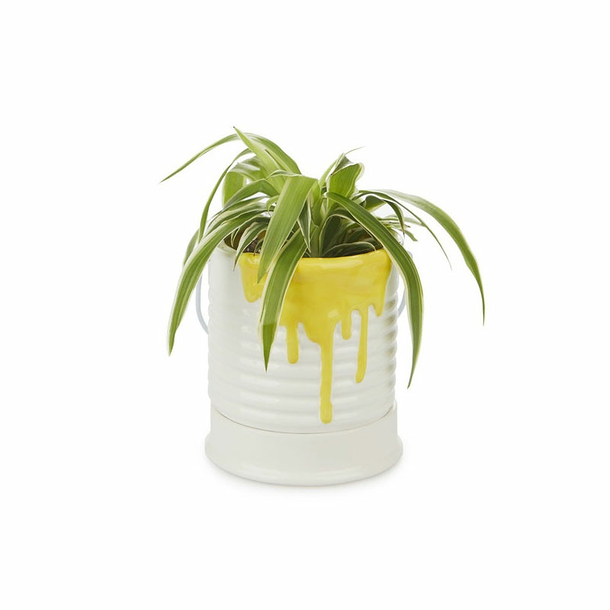 Ceramic Flower pot Painty Yellow - Balvi