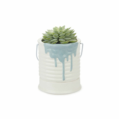 Ceramic Flower pot Painty Blue - Balvi