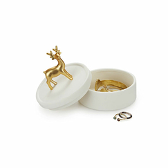 Boîte à bijoux en céramique Biche dorée - Balvi