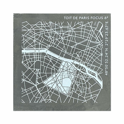 Plaque de zinc Focus Paris 6e arrondissement - Toit de Paris - 12 x 12 cm