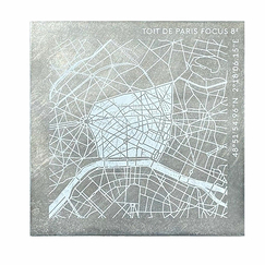 Zinc sheet Focus Paris 8th arrondissement - Toit de Paris - 12 x 12 cm