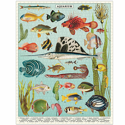 Aquarium 1 000 Piece Vintage Puzzle - 50 x 70 cm - Cavallini & Co.