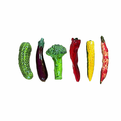 6 Porte-couteaux en résine Légumes - La Galine