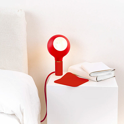 Magnetic lamp holder with lamp Iride Orange