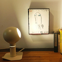 Magnetic lamp holder with lamp Iride Cream