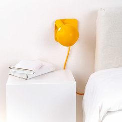 Magnetic lamp holder with lamp Iride Yellow