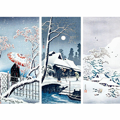 Snow by the great masters of Japanese print