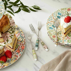 Set de 4 fourchettes à dessert Fleurs et fruits - Morris & Co.