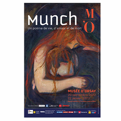 Affiche de l'exposition - Edvard Munch, un poème de vie, d'amour et de mort - Vampire, 1895 - 40 x 60 cm
