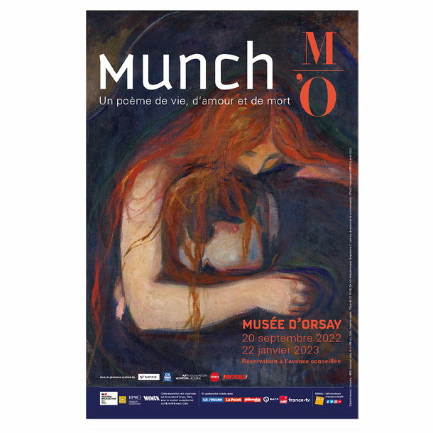 Exhibition Poster - Edvard Munch. A Poem of Life, Love and Death - Vampire,  1895 - 40 x 60 cm | Boutiques de Musées