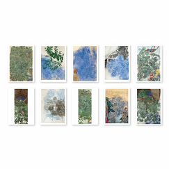 Lot de 10 cartes postales Sam Szafran - Feuillages, 1986-1989 - 14 x 20 cm