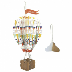 Creative kit 4 Hot-air balloons + 4 Clouds to make - Pirouette Cacahouète