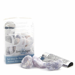 Persian blue salt with grater 400 g - Terre exotique