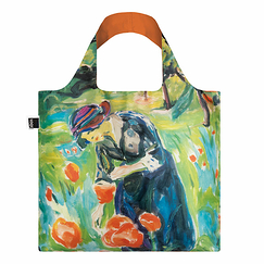 Totebag Edvard Munch - Lady with Poppy Flowers - Loqi
