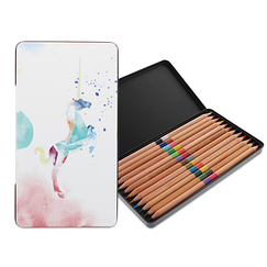 Boîte 12 crayons de couleurs duo Licorne