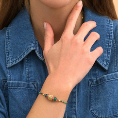 Adjustable Bracelet Silma Green - Satellite Paris