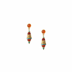 Boucles d'oreilles Silma Cornaline - Satellite Paris