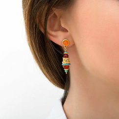 Boucles d'oreilles Silma Cornaline - Satellite Paris