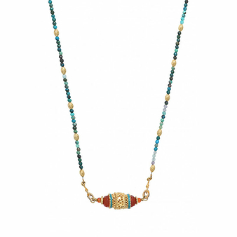 Collier pendentif Silma Turquoise - Satellite Paris