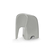 Porcelain elephant - 12,7 × 6,7 × 12,7 cm - Silk grey - Caussa