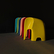 Porcelain elephant - 12,7 × 6,7 × 12,7 cm - Sun Yellow - Caussa