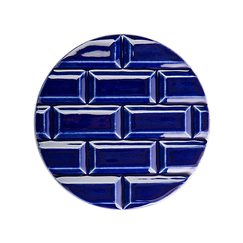 Rivoli glazed sandstone tile - 11,5 x 11,5 x 1 cm - Sèvres Blue - Déjà-vu Paris