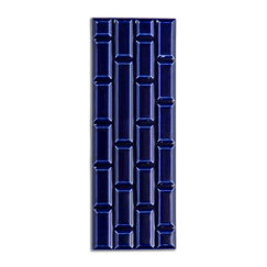 Plaque Grand Rivoli grès émaillé - 25 x 9 cm - Bleu Sèvres - Déjà-vu