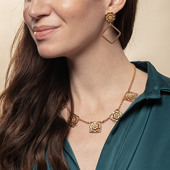 Rosette necklace large model - Medecine Douce