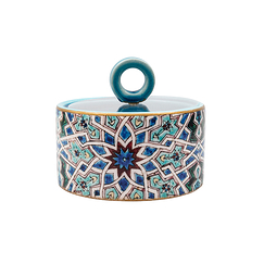 Boîte en céramique Étoile Turquoise - Ø 13cm - La maison Ottomane