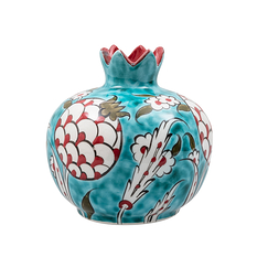 Vase Grenade Grand modèle Turquoise - 11,5cm - La maison Ottomane