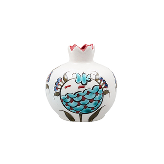 Vase Grenade Petit modèle Blanc - 8,5cm - La maison Ottomane