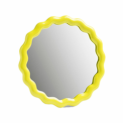 Mirror Zigzag Standing Yellow - Ø 17.5 cm