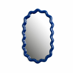 Miroir ovale Zigzag Bleu - 40 x 24 cm