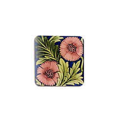 William De Morgan - Pink Flowers Coaster - V&A