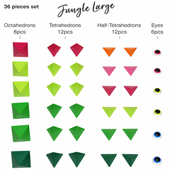 36-Piece Set Jungle Large - Trido