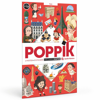 Discovery Poster + 53 stickers Paris - Poppik