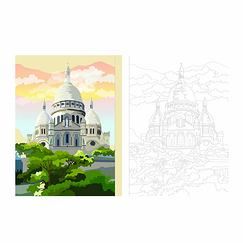 High places of Paris to colour