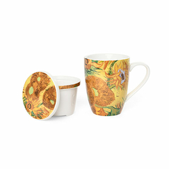 Mug with infuser Vincent van Gogh - Sunflowers - Van Gogh Museum Amsterdam®