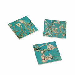 Set of 3 Ceramic Coasters Vincent van Gogh - Almond blossom - Van Gogh Museum Amsterdam®