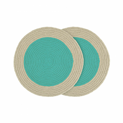 Set of 2 Placemats Mint Ø 38 cm
