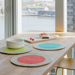 Set of 2 Placemats Mint Ø 38 cm