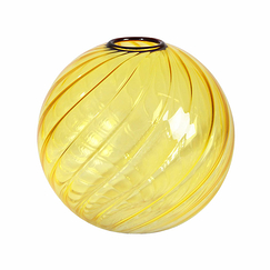 Vase Spiral Yellow Ø 13 cm